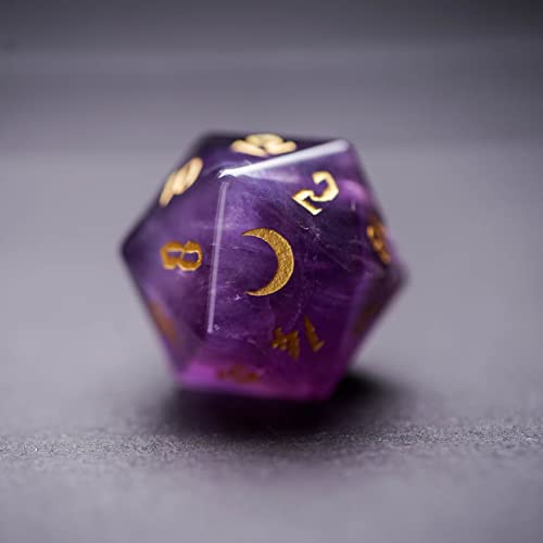 BOCbco D&D Dungeons And Dragons Dice, Pretty Amethyst Dnd Polyhedral Dice Set For Table Games, Trpg, Role Playing Dice Games/D20 von BOCbco