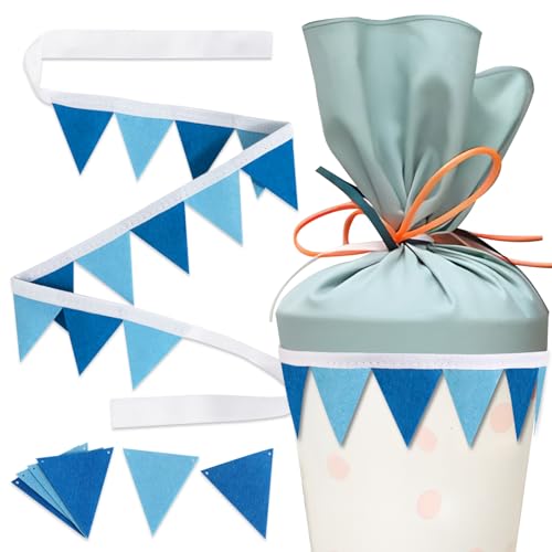 BOFUNX Mini Wimpelkette für Schultüte Deko, Schultüte Zuckertüte Wimpel Banner DIY Schulanfang Einschulung Party Deko BOFUNX Mini Wimpelkette für Schultüte Deko, Schultüte Zuckertüte Wimpel Banner DIY Schulanfang Einschulung Party Deko von BOFUNX