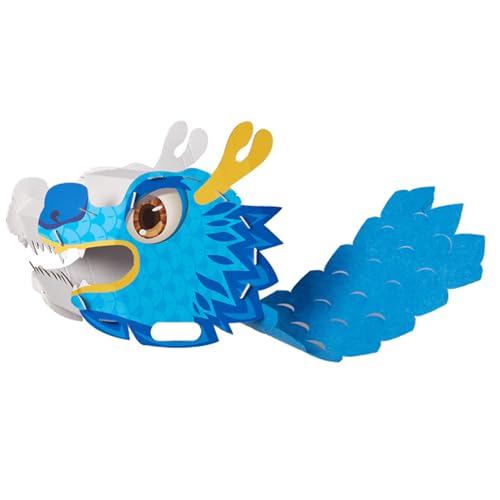 BOGEEL Paper Dragon Head Chinese Dragon Dance Head Paper Dragon Toy for Kids Spring Festival Christmas von BOGEEL