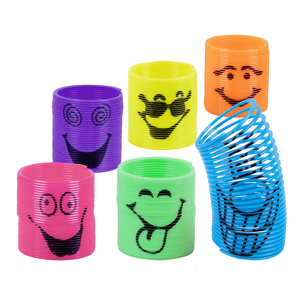 6 Smiley Mini Slinkies 3 cm 6 Smiley Mini Slinkies 3 cm von BOLAND BV