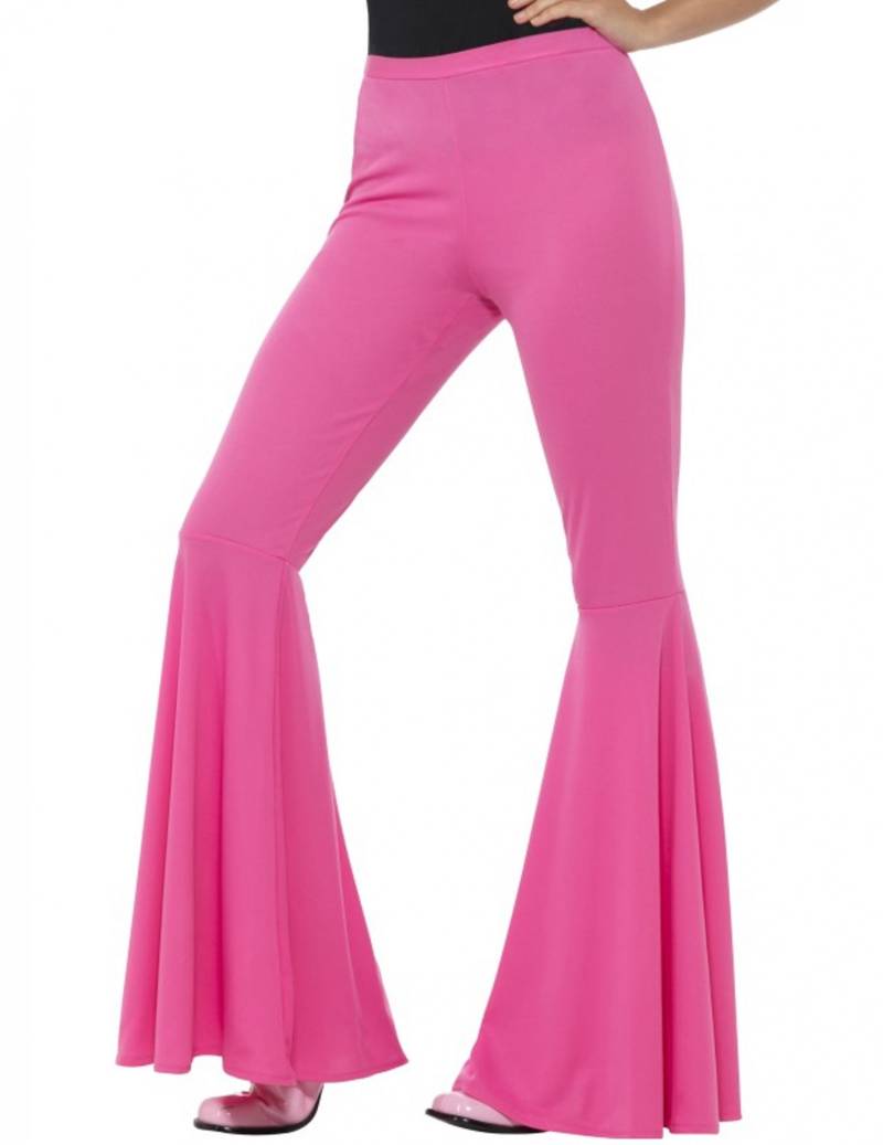 70er Disco Damen-Stretch-Schlaghose rosa von BOLAND BV