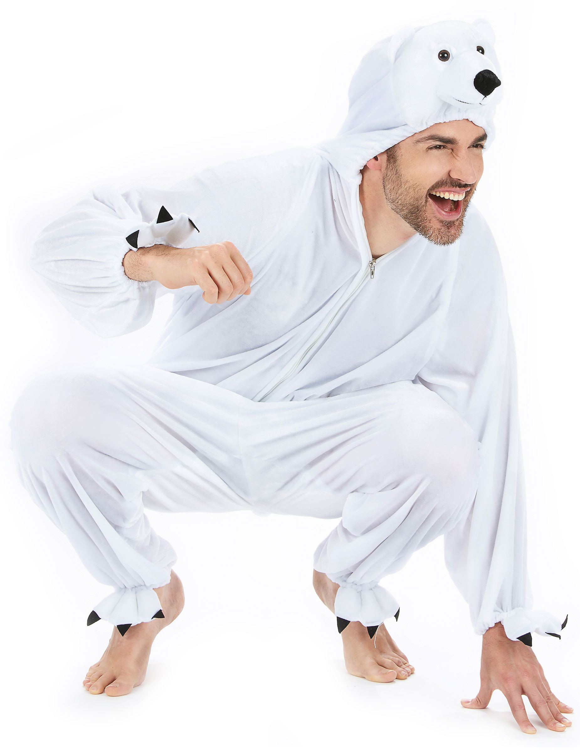 Eisbär Unisex-Kostüm Onesie weiss von BOLAND BV