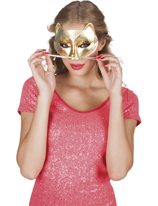 Elegante Katzen Halbmaske gold von BOLAND BV