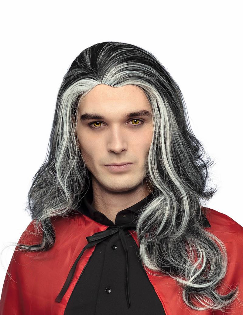 Gothic Vampir Halloween Langhaar-Perücke grau-schwarz Gothic Vampir Halloween Langhaar-Perücke grau-schwarz von BOLAND BV