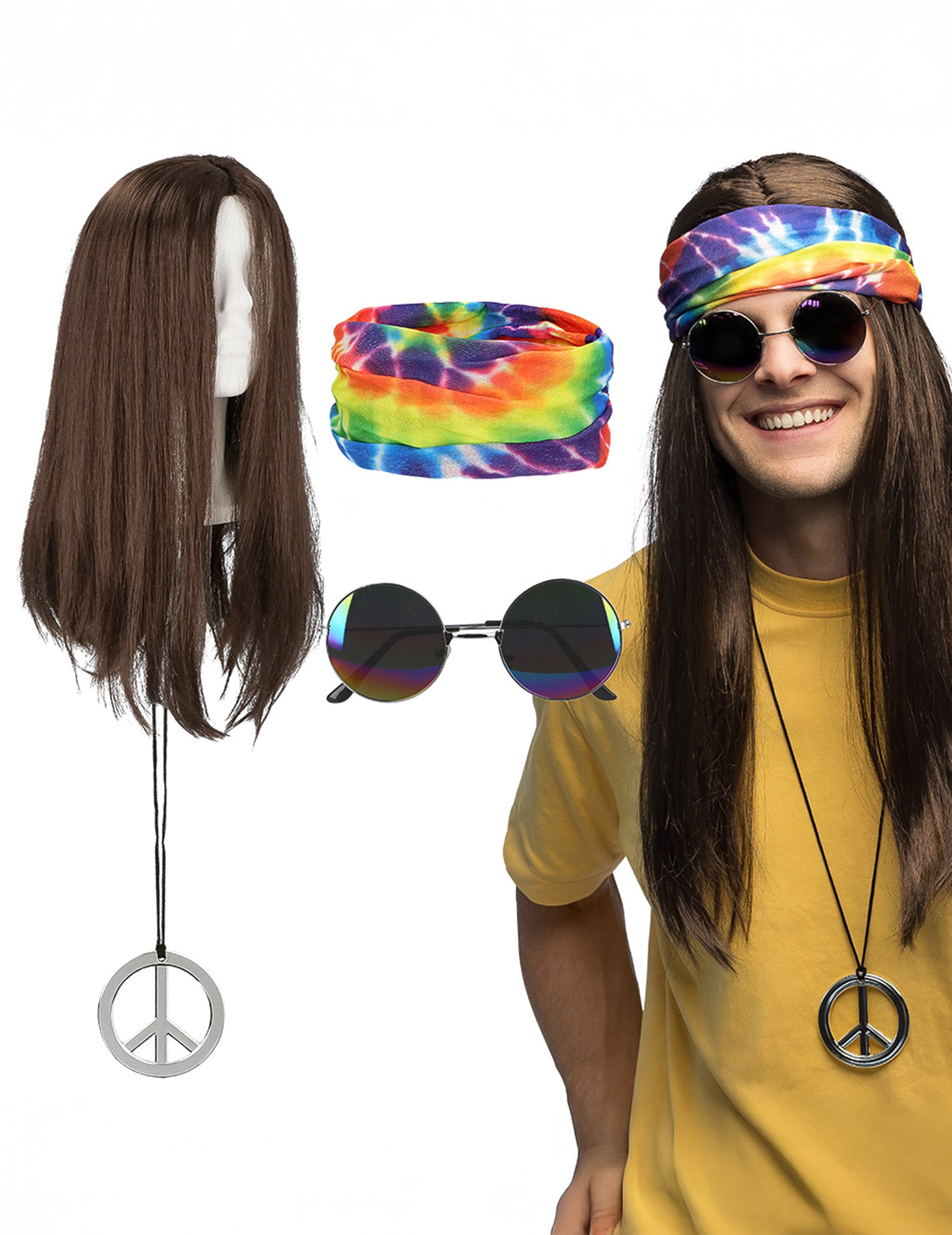 Hippie Kostüm Set für Erwachsene Hippie Kostüm Set für Erwachsene von BOLAND BV