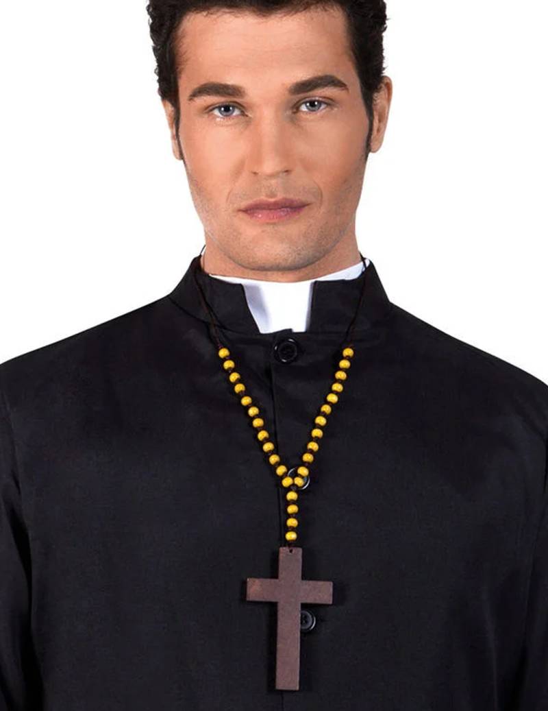 Kreuz Halskette Priester beige-braun Kreuz Halskette Priester beige-braun von BOLAND BV