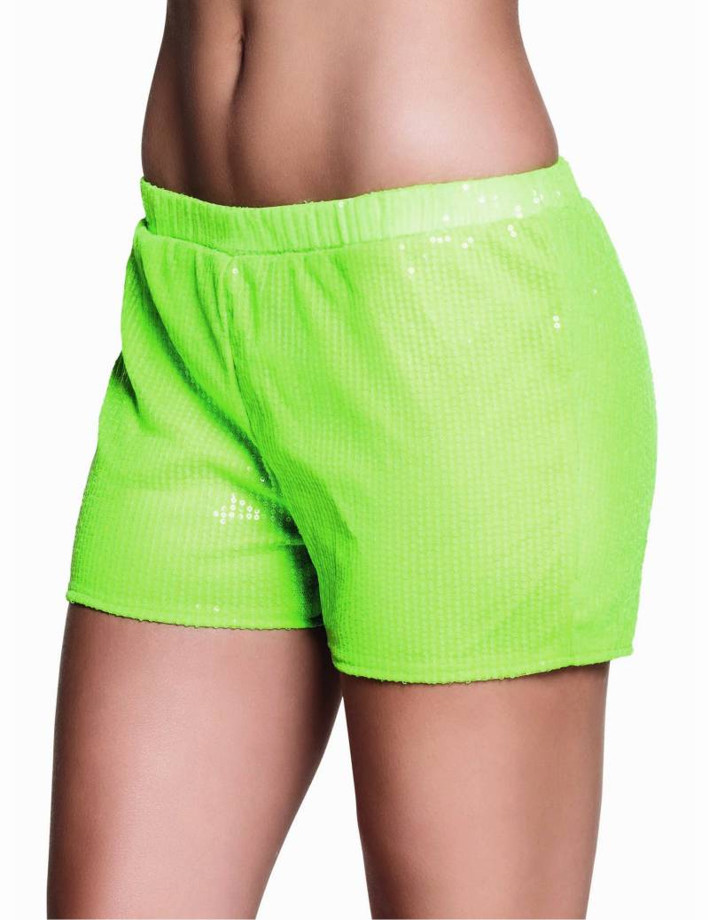 Pailletten-Damenshorts neongrün von BOLAND BV