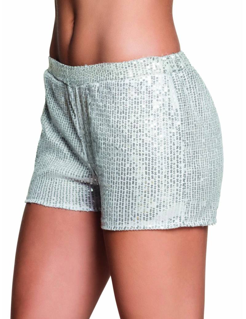 Pailletten-Shorts für Damen silber von BOLAND BV