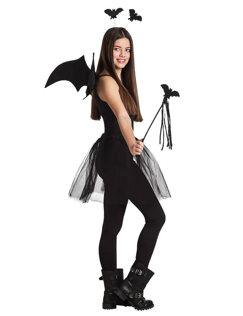 Süsses Fledermaus Kostüm-Set Halloween 4-teilig schwarz Süsses Fledermaus Kostüm-Set Halloween 4-teilig schwarz von BOLAND BV