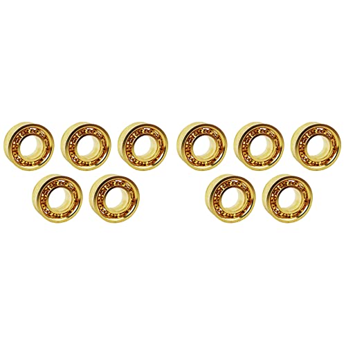 BOLAXHCA 10Pcs Gold 10 Ball Kk Yoyo Bearing Professional Extra Long Sleep Idle YOYO Bearing Yo-Yo Bearings von BOLAXHCA