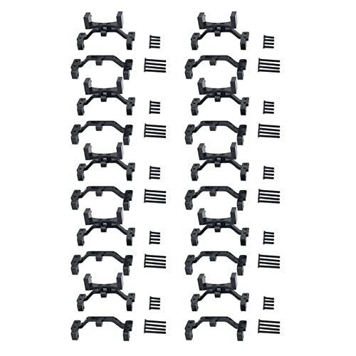 BOLAXHCA 10X für MN D90 D91 D96 MN99S Teile Metall Zug Stange Basis Sitz & Achse Nach Oben Servo Halterung Zubehör, Schwarz von BOLAXHCA