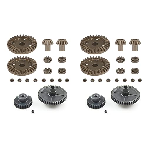 BOLAXHCA 2 Satz für 144001 1/14 RC Auto Ersatzteile Upgrade Metallmotor Untersetzungsdifferentialgetriebe von BOLAXHCA