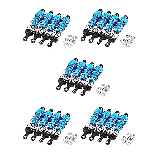 BOLAXHCA 20 Teiliges Metall Stoß Dämpfer Klappen Zubehör Passend für 144001 1/14 4WD RC Drift Renn Wagen Teile, Blau von BOLAXHCA