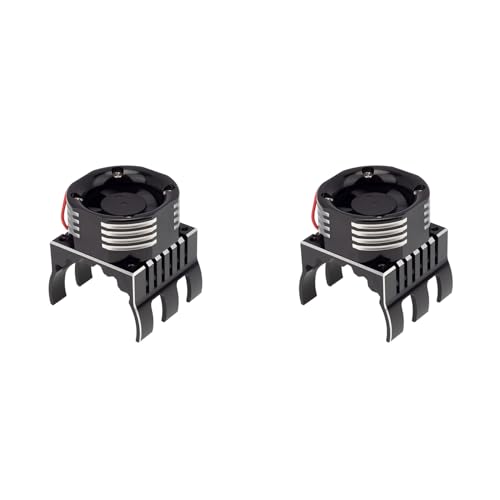 BOLAXHCA 2Stück 42 mm Motor LüFter KüHlung KüHlköRper mit LED Licht zum für 1/10 E- E- Summit Arrma 1/8 Kraton Talion,3 von BOLAXHCA