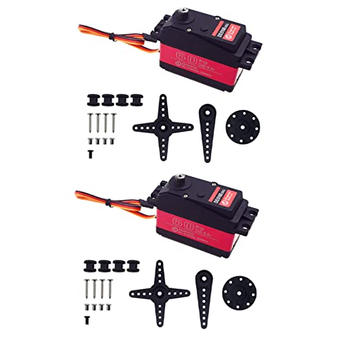 BOLAXHCA 2X DS5160 60Kg 8,4 V Hoch Spannungs wasserdichte Digitale Servo für 1: 5 SAVOX-0236 XL 5T Roboter Arm 270 Servo von BOLAXHCA