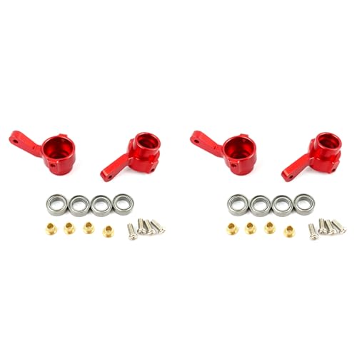 BOLAXHCA 2X Metall Lenken Schalen Lagerung Satz für C14 C24 C34 C44 B14 B1 B16 B24 B36 MN D90 MN-90 MN99S RC Auto Teile, Rot von BOLAXHCA