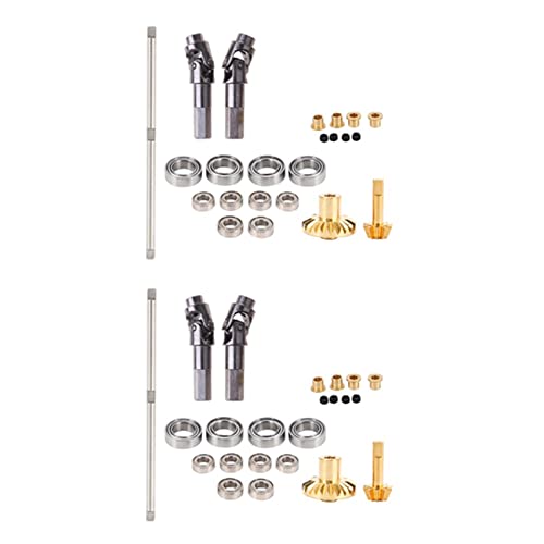 BOLAXHCA 2X für B-1 B-14 B-24 B24 C14 C-14 Metall Antriebswelle Zahn Rad Brücke Vorder Achse Voll Metall Kit von BOLAXHCA