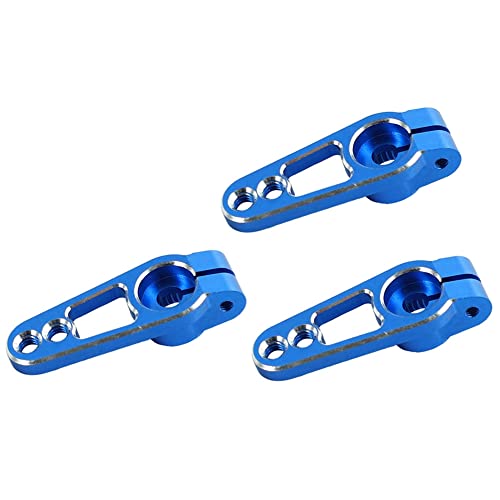 BOLAXHCA 3 Stuecke Aluminium Legierung 25 T 31 mm Lenkung Servo Arm Horn für RC Auto Crawler Teile, Blau von BOLAXHCA