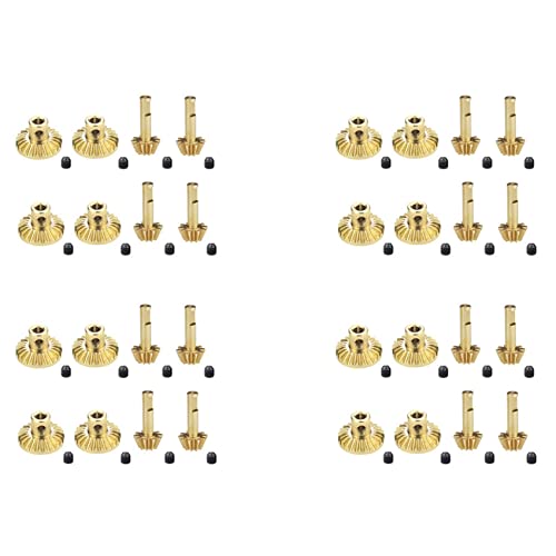 BOLAXHCA 32 Stück Messing Vorder- und Achs Getriebe Antrieb Wellen Getriebe Upgrade Zubehör Für C14 C24 B24 B36 MN D90 D99 MN99S Teile von BOLAXHCA