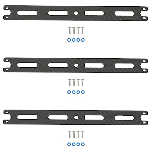 BOLAXHCA 3X Kohle Faser Zweite Boden Platte für TT02 TT02B TT-02 TT-02B 1/10 RC Auto Upgrade Teile Zubehör von BOLAXHCA