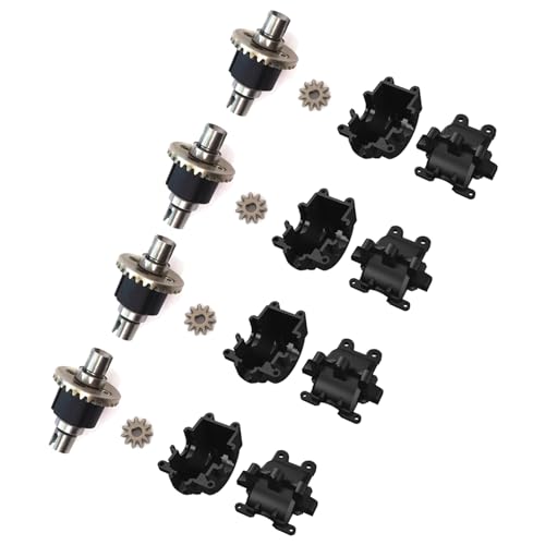 BOLAXHCA 4 Set Metall Differential und Getriebe für SG1603 SG1604 SG1605 UD1601 UD1602 UD1603 1/16 RC Car Upgrades Teile von BOLAXHCA