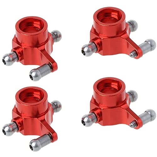 BOLAXHCA 4 Stücke Verbesserte Metall Teile Hinten Lenk Becher für P929 P939 K969 K979 K989 K999 1/28 RC Auto, Rot von BOLAXHCA