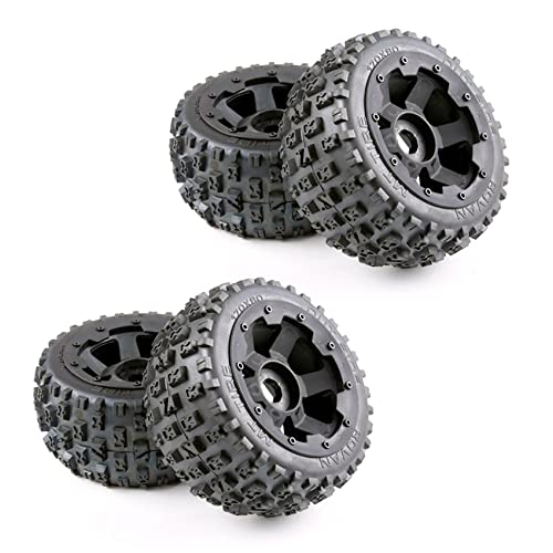 BOLAXHCA 4X Reifen- und Rad Naben Set für 1/5 Km Baja 5B Rc Auto Teile - Hinten 170X80 von BOLAXHCA