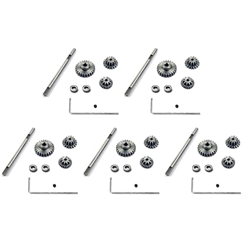 BOLAXHCA 5X Metallgetriebe mit D-Achsen-Getriebe StahlzahnräDer Satz für D12 1/10 Rc Auto Upgrade Teile Zubehör von BOLAXHCA