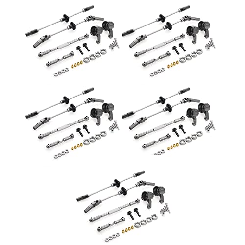 BOLAXHCA 5X Upgrade Stahl Getriebe Brücke Achs Getriebe Lenkugn Schalen Kit für MN D90 D91 MN99 MN99S 1/12 RC Auto Teile, F+R von BOLAXHCA