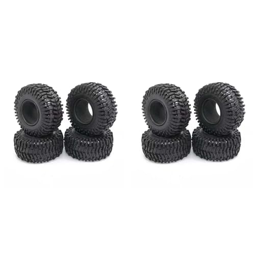 BOLAXHCA 8 STÜCKE 125 mm 2.2 Gummi Rad Reifen Reifen für 1/10 RC Crawler Auto Axial SCX10 90046 RR10 Wraith für TRX4-6 von BOLAXHCA