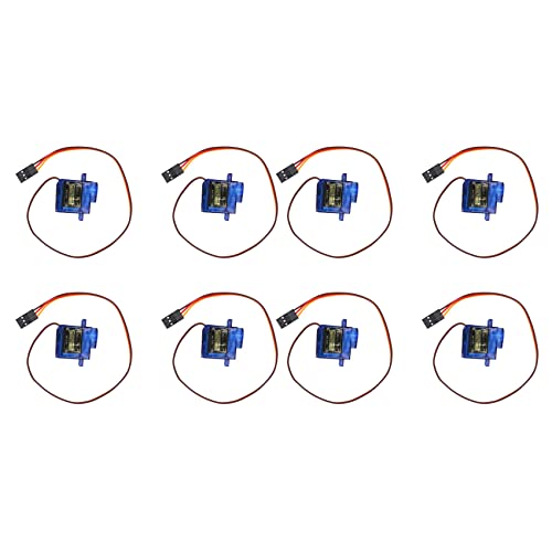 BOLAXHCA 8 StüCke Smart Elektronik Rc Mini 9G 1,6 Kg Servo Motor Sg90 für Rc 250 450 Hubschrauber Flugzeug Auto Boot von BOLAXHCA