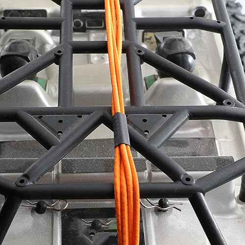 BOLAXHCA Karosserieschale Fester Elastischer Zugdraht für 1/10 RC Crawler Auto TRX4 Trx6 SCX10 Rettungsanhänger Gurt Haken Upgrade Ersatzteile Orange von BOLAXHCA