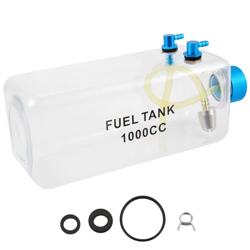 BOLAXHCA Kraftstofftank Benzin Transparente Plastikflasche 1000CC CNC für RC Gas und Nitro Flugzeug von BOLAXHCA