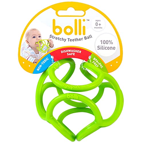 BOLLI BL002 Taktile und Sensory Beißring Ball Sortiert Farbe kann variieren, Grün von BOLLI