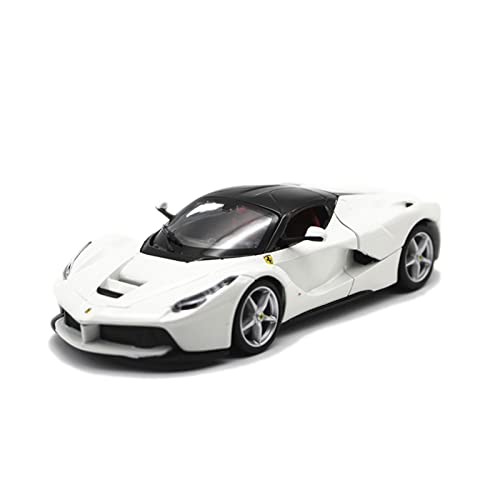 BOMXAN Klassisches Retro Automodell 1 24 Für Ferrari LAFerrari Metalllegierung Hohe Simulation Zurückziehen Automodell Für Erwachsene Werbegeschenk Miniatur Im Maßstab Sammlerstück(White) von BOMXAN