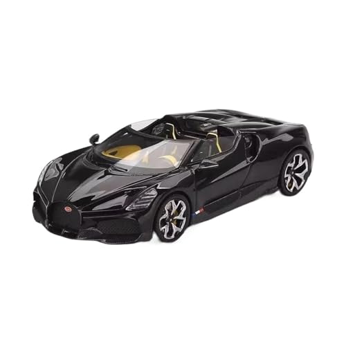 BOMXAN Klassisches Retro Automodell 1:18 Für Bugatti W16 Mistral Legierung Miniatur Druckguss Auto Modell Sportwagen Weihnachten Kind Spielzeug Sammlung Miniatur Im Maßstab Sammlerstück(Black) von BOMXAN