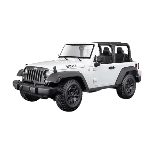 Klassisches Retro Automodell 1:18 Für Jeep Wrangler Legierung Miniatur Druckguss Auto Modell Rubicon Auto Kind Spielzeug Sammlung Display Miniatur Im Maßstab Sammlerstück(White) von BOMXAN