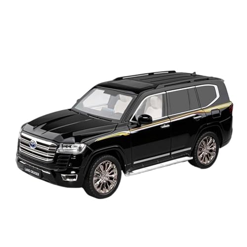 BOMXAN Klassisches Retro Automodell 1:18 Für Toyota Land Cruiser LC300 ZX Legierung Auto Modell Diecast Off-Road Fahrzeuge Sound Licht Kinder Spielzeug Miniatur Im Maßstab Sammlerstück(Black) von BOMXAN