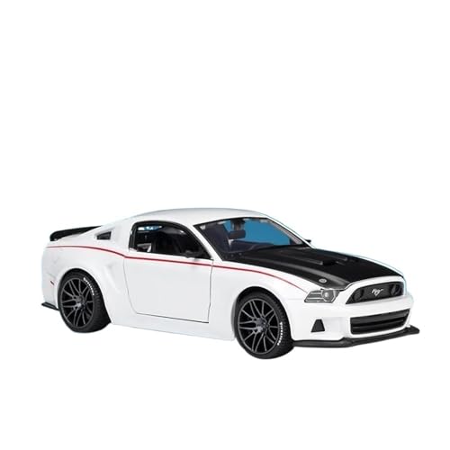 BOMXAN Klassisches Retro Automodell 1:24 Für Ford Mustang Street Racer Legierung Sportwagen Modell Rennwagen Simulation Sammlung Kinderspielzeug Miniatur Im Maßstab Sammlerstück(White) von BOMXAN