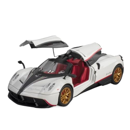 BOMXAN Klassisches Retro Automodell 1:24 Für Pagani Huayra Super Legierung Auto Modell Sound Licht Pullback Collective Home Decor Kinder Spielzeug Miniatur Im Maßstab Sammlerstück(White) von BOMXAN