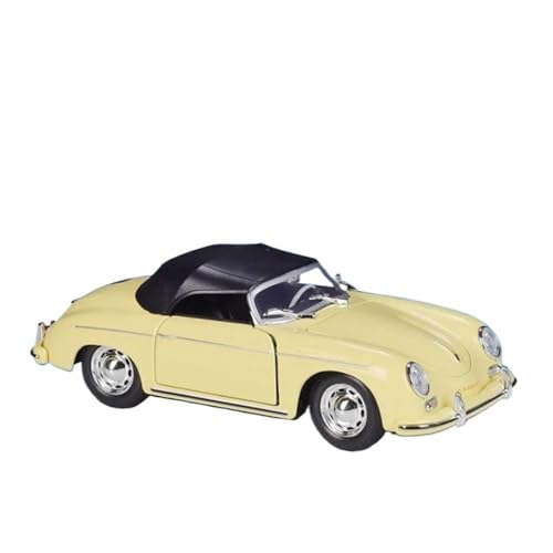 BOMXAN Klassisches Retro Automodell 1:24 Für Porsche 356A Speedster Diecast Classic Legierung Sportwagen Modell Hohe Simulation Kinder Spielzeug Miniatur Im Maßstab Sammlerstück(Yellow) von BOMXAN