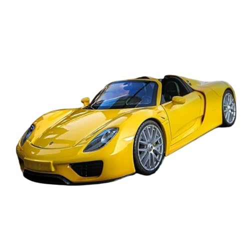 BOMXAN Klassisches Retro Automodell 1:24 Für Porsche 918 Legierung Sportwagen Modell Druckguss Metall Simulation Sammlung Kinderspielzeug Miniatur Im Maßstab Sammlerstück(Yellow) von BOMXAN