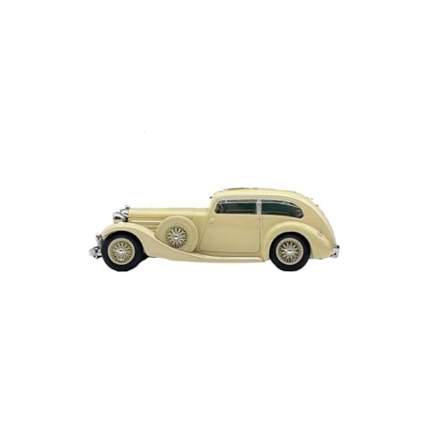 BOMXAN Klassisches Retro Automodell 1:43 Für Jaguar SS1 Airline Klassisches Legierungsautomodell Sammlerstücke Nostalgische Ornamente Fans Hobbyspielzeug Miniatur Im Maßstab Sammlerstück(Beige) von BOMXAN