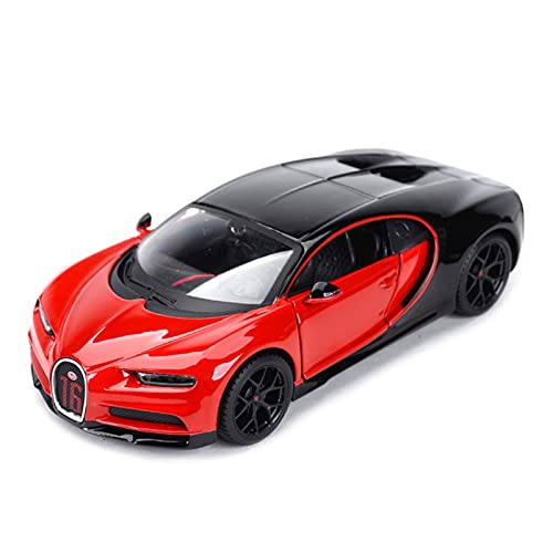 Klassisches Retro Automodell 1 24 Für Bugatti Chiron Alloy Diecast Pull Back Automodell Mit Sound Und Licht Für Erwachsenes Geschenk Miniatur Im Maßstab Sammlerstück(Rot) von BOMXAN