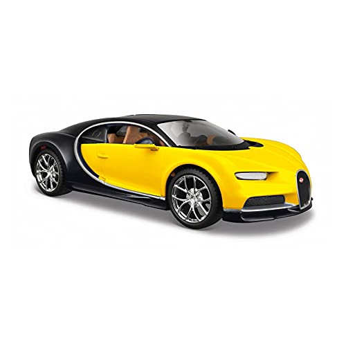 Klassisches Retro Automodell 1 24 Für Bugatti Chiron Alloy Diecast Pull Back Automodell Mit Sound Und Licht Für Erwachsenes Geschenk Miniatur Im Maßstab Sammlerstück(Yellow) von BOMXAN