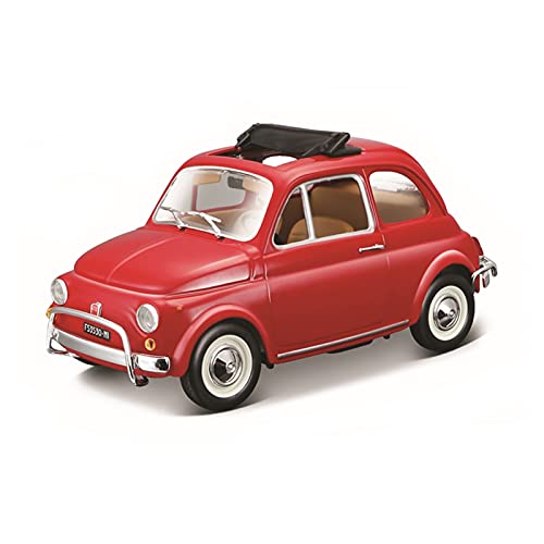 Klassisches Retro Automodell 1 24 Für FIAT 500 Legierungssimulation Ziehen Sie Automodell Mit Soundlicht Zurück Miniatur Im Maßstab Sammlerstück(Rot) von BOMXAN