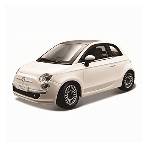 Klassisches Retro Automodell 1 24 Für FIAT 500 Legierungssimulation Ziehen Sie Automodell Mit Soundlicht Zurück Miniatur Im Maßstab Sammlerstück(White) von BOMXAN