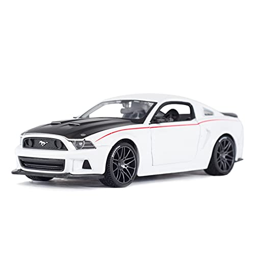 Klassisches Retro Automodell 1 24 Für Ford Mustang Street Racer Sportwagen Simulation Legierung Automodell Für Erwachsene Werbegeschenk Miniatur Im Maßstab Sammlerstück(White) von BOMXAN