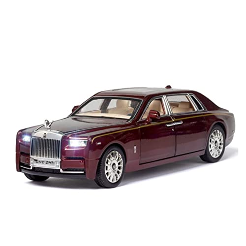 Klassisches Retro Automodell 1 24 Für Rolls Royce Alloy Diecast Pull Back Automodell Mit Sound-Licht Für Display-Ornamente Miniatur Im Maßstab Sammlerstück(Rot) von BOMXAN