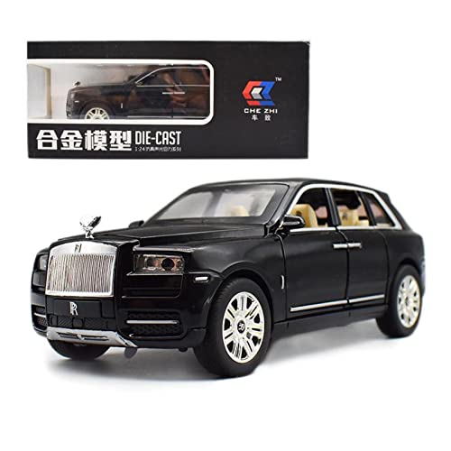 Klassisches Retro Automodell 1 24 Simulation for Rolls Royce Cullinan Legierung Automodell Druckguss Sound Licht Pull-Back Fahrzeug Spielzeug Geschenke Miniatur Im Maßstab Sammlerstück(Schwarz) von BOMXAN